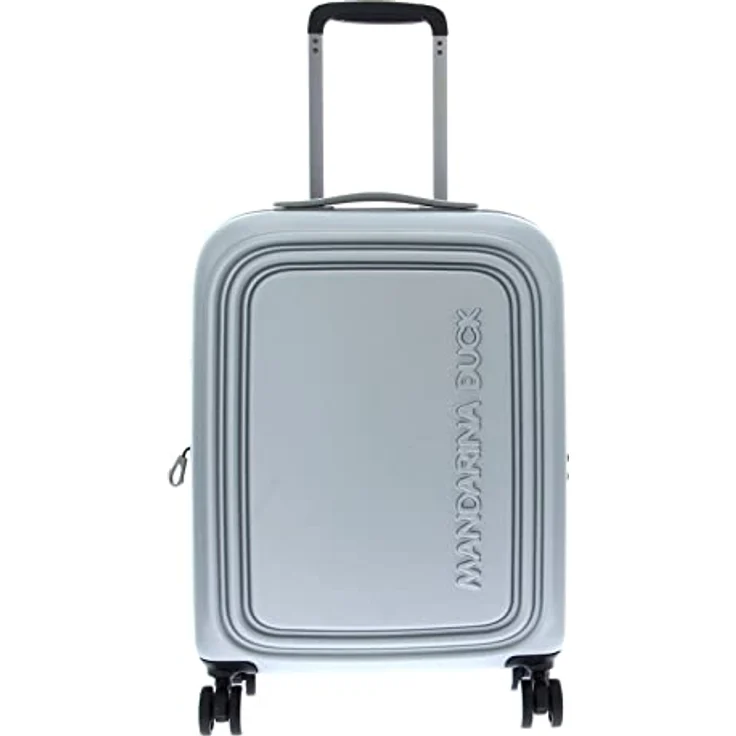 Mandarina Duck Koffer Logoduck + 4 Rollen Kabinentrolley 55 cm Silber (40 l, S) – Bild 6