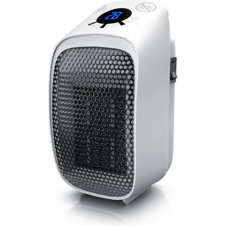 Brandson Keramikheizlüfter, 400 W, Steckdosen Mini Heizlüfter, Mini Keramikheizgerät, Temperaturregelung, weiß