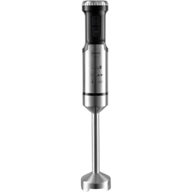 Eldom Stabmixer, Elektrischer Stabmixer aus rostfreiem Stahl, 12 Geschwindigkeiten & Turbo-Taste, 1000W Leistung, silber/schwarz – Bild 1