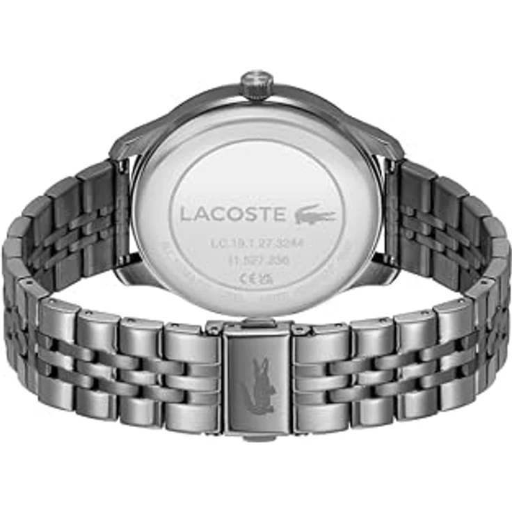 Lacoste Lisbon Herren-Armbanduhr, 42mm grau mit Quarzwerk und Edelstahlarmband – Bild 4