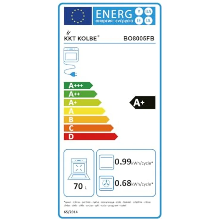 KKT KOLBE BO8005FB Einbaubackofen 60 cm, autark, 70L, 3kW, Full-Black-Design, Umluft, Heißluft, Automatik-Timer, Wärmeschutzverglasung, Kindersicherung, Drehwahlregler – Bild 8