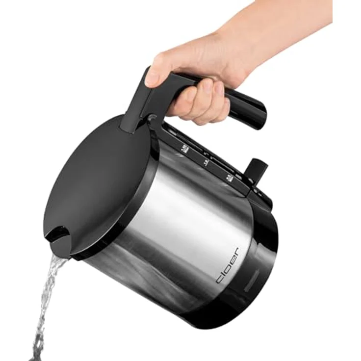 Cloer 4710 Wasserkocher, Edelstahl, 1,5 Liter, schwarz – Bild 5