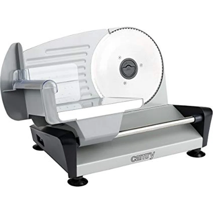 JUNG CAMRY CR4702 Allesschneider elektrisch, Wurstschneidemaschine mit Edelstahlmesser, Brotschneidemaschine klappbar, Metallschiene, Leistung 150W – Bild 1