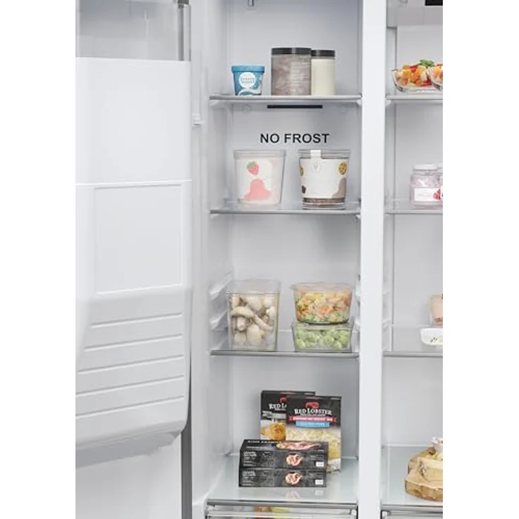 Haier HSR5918DIMP Side-by-Side-Kühlschrank, freistehend, edelstahl, NoFrost, Energieklasse D – Bild 10