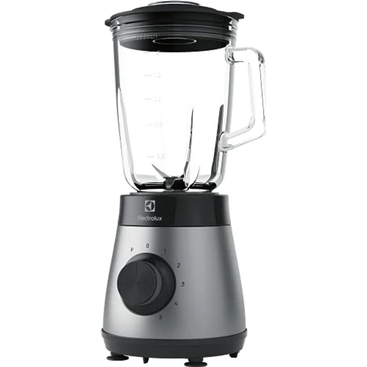 Electrolux E4TB1-6ST Standmixer, 800 Watt, 1,5 Liter, Pulsfunktion, Eis-Crusher, Drehregler, silber, schwarz - Preisvergleich – Bild 2