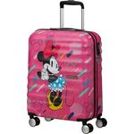 American Tourister Wavebreaker Disney FL - Spinner S, Handgepäck, 55 cm, 36 L, Mehrfarbig (Minnie Future Pop) - Robuster Koffer aus recyceltem PET mit TSA-Schloss