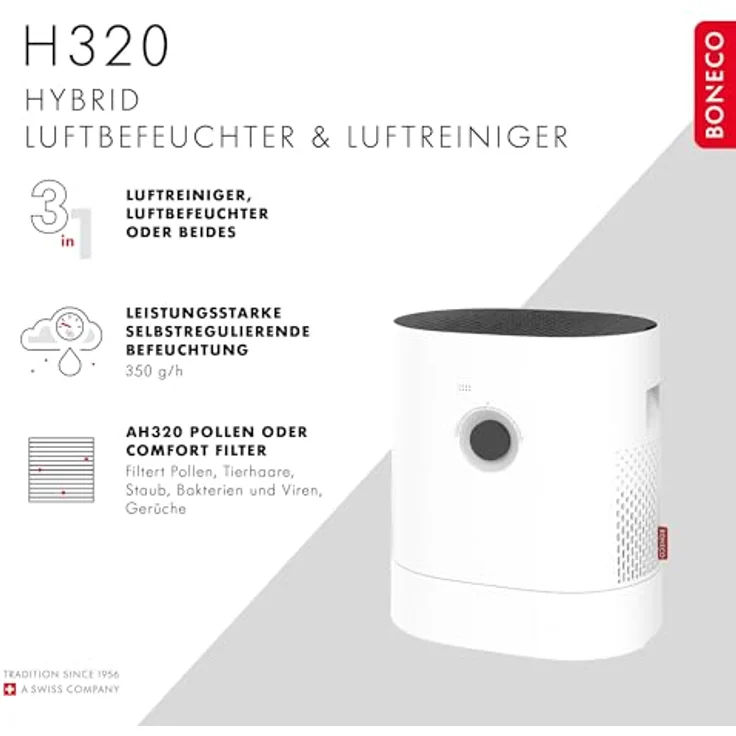 Boneco H320 Luftwäscher- Luftbefeuchter Luftwäscher für Räume bis zu 50m² – Bild 3