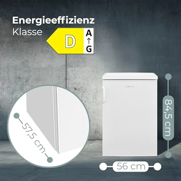 Clatronic VS 100, Kühlschrank ohne Gefrierfach, 133 Liter, leise 39dB, Temperaturbereich 0°C - 8°C, weiß – Bild 5