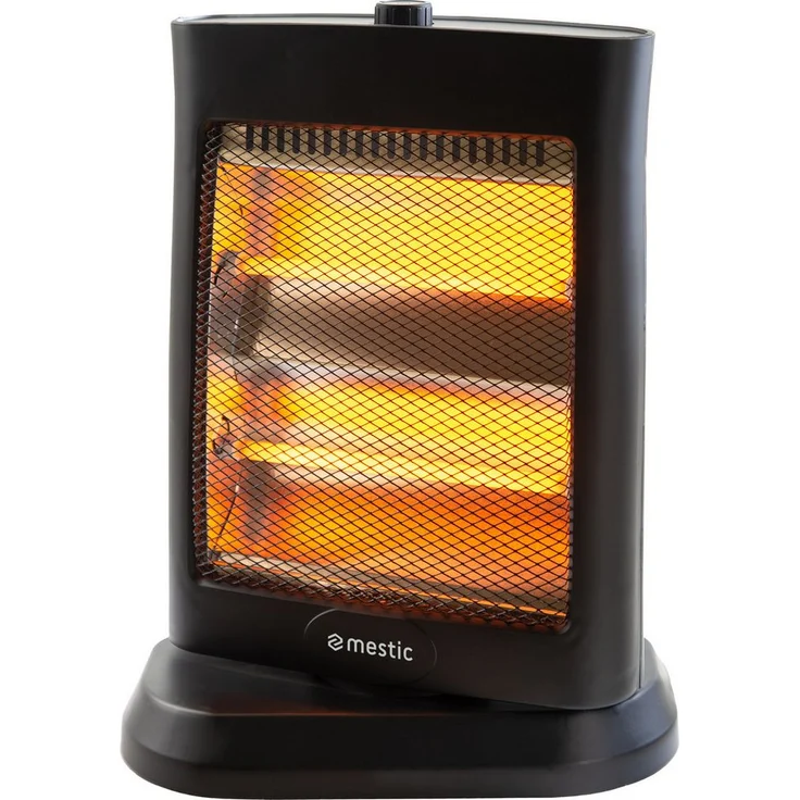 Mestic MQK-250, Quarz Heizstrahler mit 900 W und Halogen-Technik, ideal für Camping und Outdoor, Kippschutz und Berührungsschutz