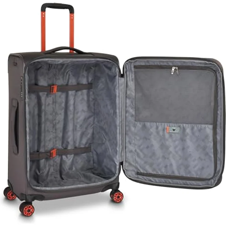 Roncato Move Kofferset 3-teilig, 4 Rollen mit Dehnfalte, grau, 100% Polyester, 48 cm x 31 cm x 77 cm – Bild 6