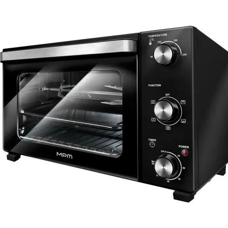 MPM Piekarnik elektryczny MPE-17/T, Kleinbackofen, Schwarz, kompakt und effizient