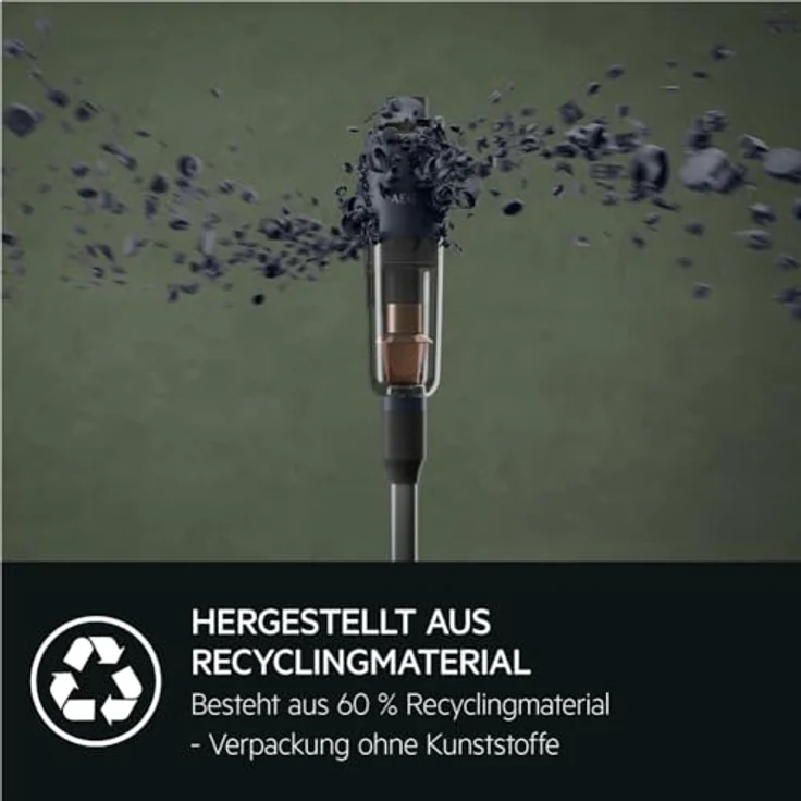 AEG HYGIENIC 7000 AP71B14WET Akku-Staubsauger /sehr leicht 2,2 kg / 60 % Recyclingmaterial / bis zu 50 Min. Laufzeit/120 m² / 5-Stufige Filtration / Feuchtreinigung / alle Böden / inkl. Zubehör / blau – Bild 5