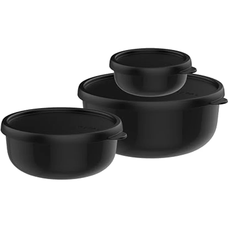 Mepal Mikrowellengeschirrset 3-teilig Lumina - Aufbewahrungsbox - 250 + 750 + 1500 ml - Nordic black – Bild 1
