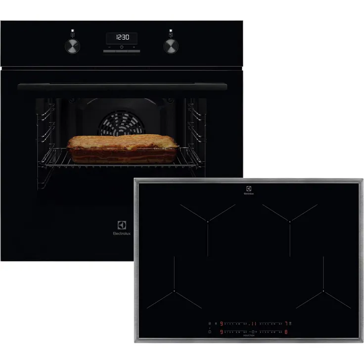 Electrolux ELXB5K Einbaubackofen mit Multilevel-Garen, AquaClean und Even Cooking, schwarz