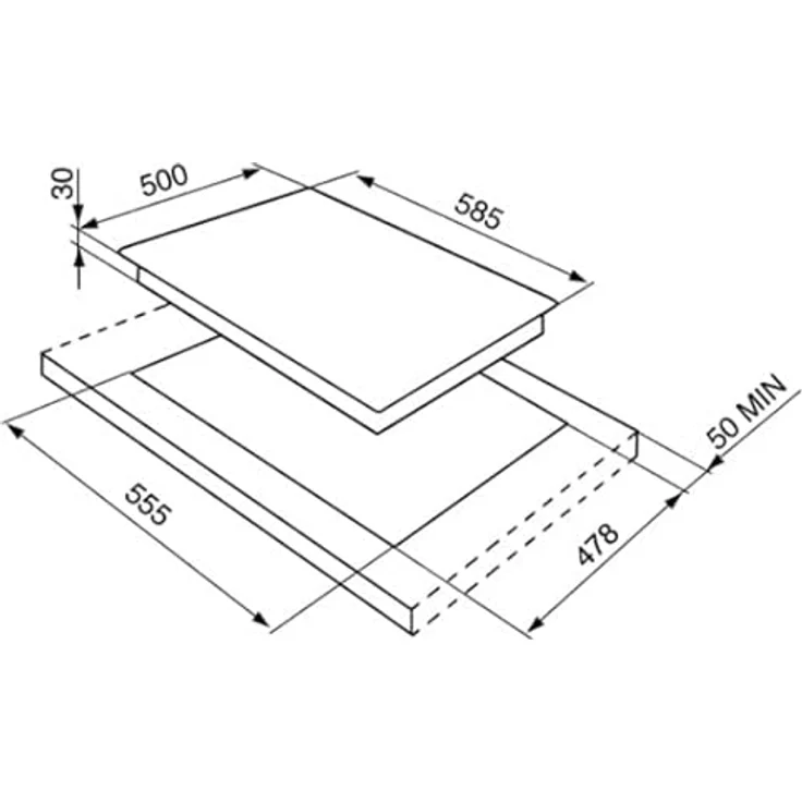 SMEG Gaskochfeld SELEZIONE S64S, Edelstahlfarben/schwarz, 4 Brenner mit bis zu 3100 W, emaillierte Gitterroste – Bild 3