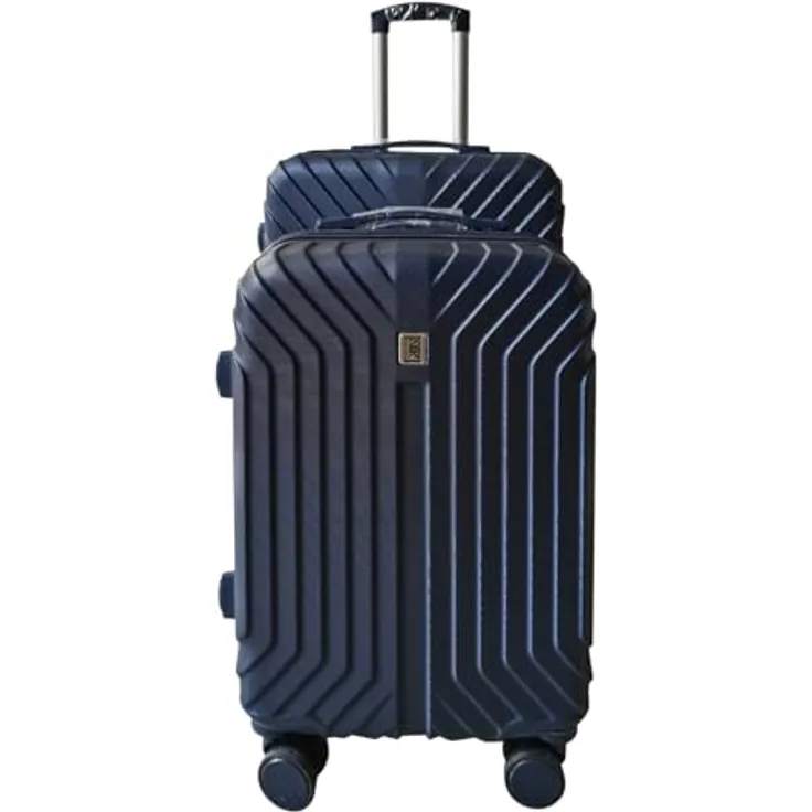 NTK-Collection Mabell Hartschalenkoffer 2er-Set Blau, 80 l (M 50-90 l, L 90-115 l), mit Zahlenschloss und leichtläufigen Rollen