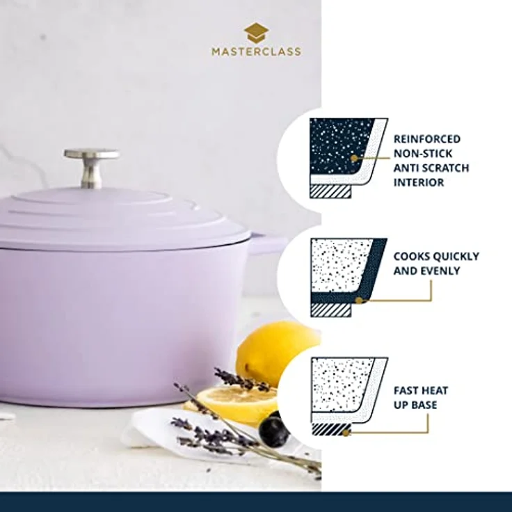 MasterClass Cast Aluminium 4L Round Casserole Dish with Lid – Bild 4