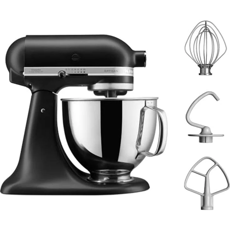 KitchenAid Küchenmaschine 5KSM125EBM SCHWARZ MATT, 300 W, 4,8 l Schüssel – Bild 3