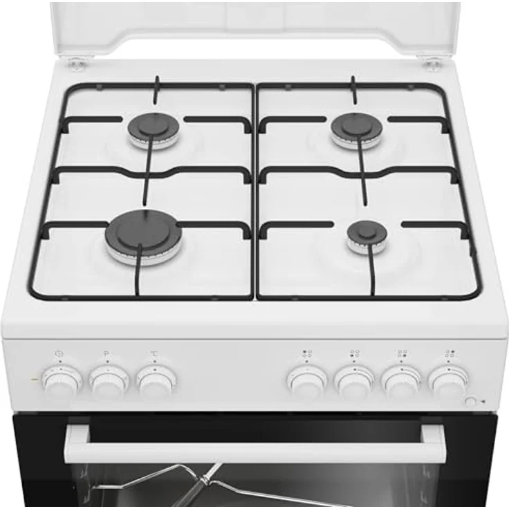 Beko CUCINA 60X60 4F ELE A BIANCA, Herd mit 4 Gasbrennern, Elektroofen 73 l, weiß, Energieeffizienzklasse A – Bild 4