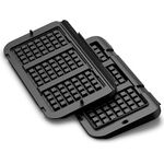Tefal XA7348 Waffelplatten für OptiGrill 4in1 und 2in1 XL | Zubereitung von belgischen Waffeln | Aluminiumdruckguss | Antihaftbeschichtung | spülmaschinenfest | Schwarz