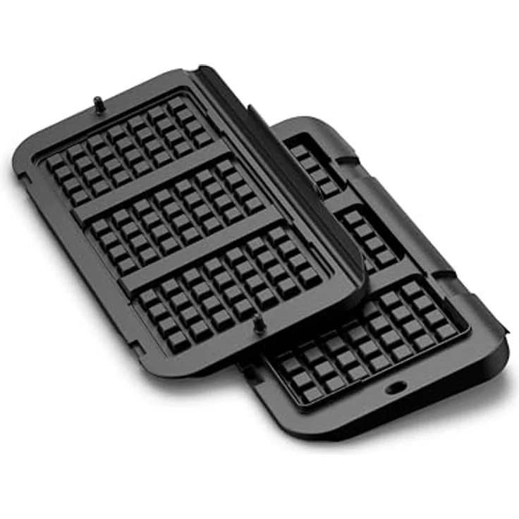 Tefal XA7348 Waffelplatten für OptiGrill 4in1 und 2in1 XL | Zubereitung von belgischen Waffeln | Aluminiumdruckguss | Antihaftbeschichtung | spülmaschinenfest | Schwarz – Bild 1