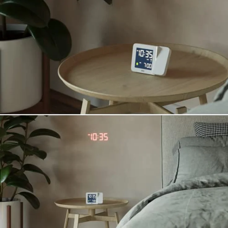 Braun BC15B-DCF, Digitaler Funk-Projektionswecker mit negativem LCD-Display, Schnelleinstellung und Alarm-Piepton, schwarz – Bild 2