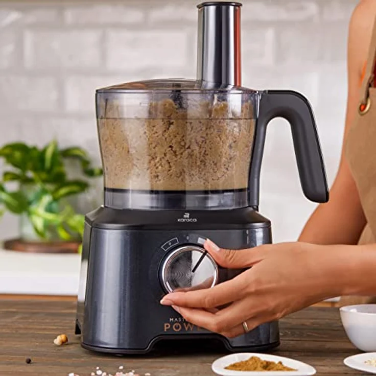 KARACA Mastermaid Power Max 11-in-1 Küchenroboter Schwarz 2500W, 1,5 kg Fassungsvermögen, 1000 ml Mixer, Eiscrush-Funktion – Bild 5