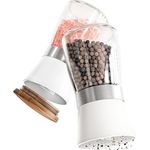 Hannah's Homebrand - Salz und Pfeffermühle mit Keramikmahlwerk - robuste Salzmühle für grobes Salz - ohne Inhalt (2er)