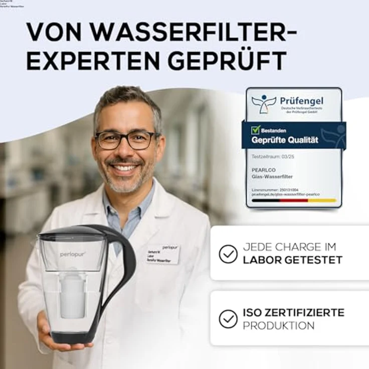 Glas-Wasserfilter anthrazit inkl. 1 Protect+ Filterkartusche – Bild 3