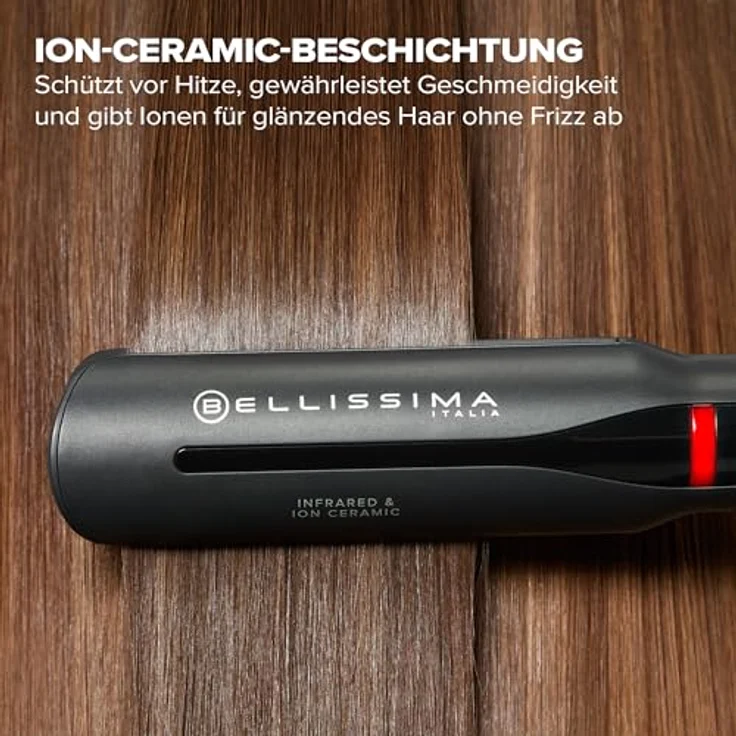 Bellissima Imetec Creativity Infrared, Glätteisen mit Infrarot-Technologie, 4 Heizelementen und 11 einstellbaren Temperaturen von 130 °C bis 230 °C, ION Ceramic Beschichtung – Bild 4