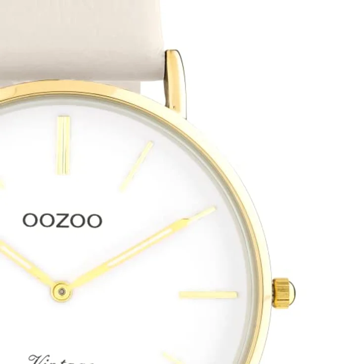 Oozoo Vintage Damen Uhr - Analog Damenuhr mit 20mm Lederarmband, rund, C20253 - Schlichtes Design, hochwertiges Quarzwerk und vintage Look – Bild 3