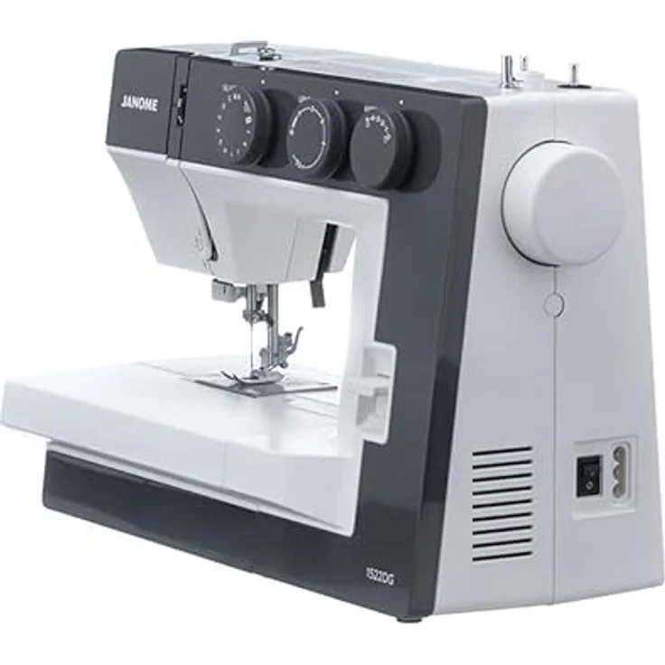 Janome Nähmaschine 1522DG, mechanische Freiarmnähmaschine mit 25 Programmen und Dunkelgrau Gehäuse – Bild 2