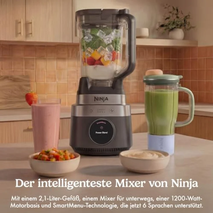 Ninja CrushBOSS 2-in-1-Duo-Mixer mit BlendBOSS-Becher – Onyx in Onyx | LB301EUBK | von SharkNinja – Bild 2