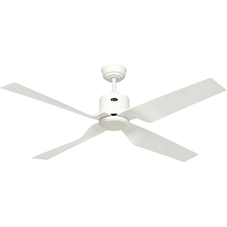 CasaFan ECO VENTOS IP44 132 WE-WE, WiFi Deckenventilator in Weiß mit Fernbedienung, Timer und Winterbetrieb