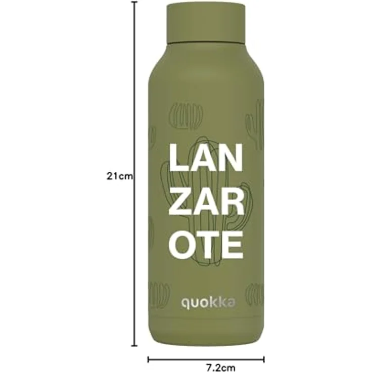 Quokka SOLID OLIVE GREEN 510 ml, doppelwandige Edelstahl-Thermoskanne, BPA-frei, hält Getränke 18 Stunden kalt und 12 Stunden heiß – Bild 2