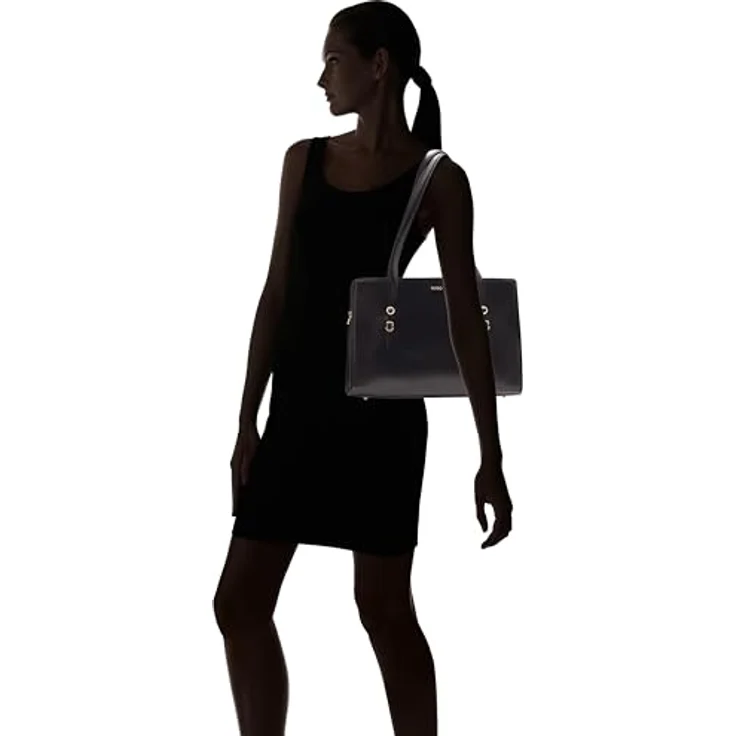 Hugo Syndra Schultertasche 34 cm, schwarz, 100% Polyurethan, Maße: 34 x 10 x 23 cm – Bild 4