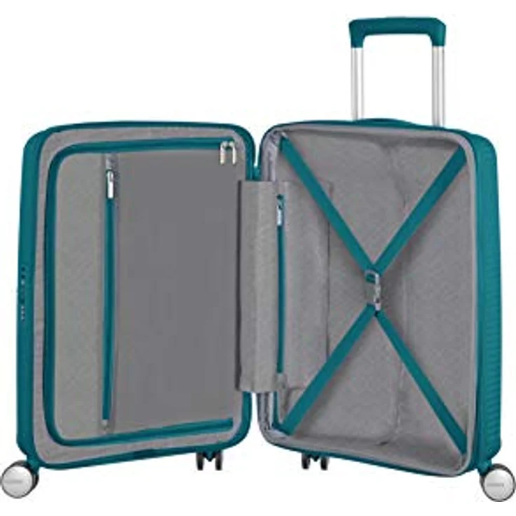 American Tourister Soundbox - Spinner S Erweiterbar Handgepäck, 55 cm, 41 L, Grün (Jade Green) – Bild 4