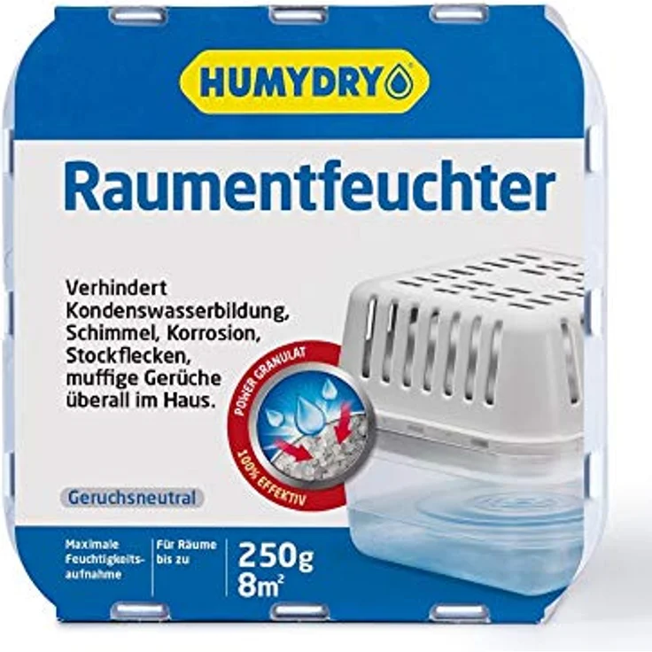 HUMYDRY Compact Luftentfeuchter 250g für Räume bis 8 m², nachfüllbar, energieeffizient, ideal für Badezimmer und Dachböden – Bild 5