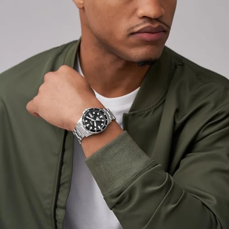 Fossil Herrenuhr Fossil Blue Dive Quarz/3 Zeiger Datum Uhrwerk 42 mm Gehäusegröße mit Edelstahlarmband FS6032 – Bild 2