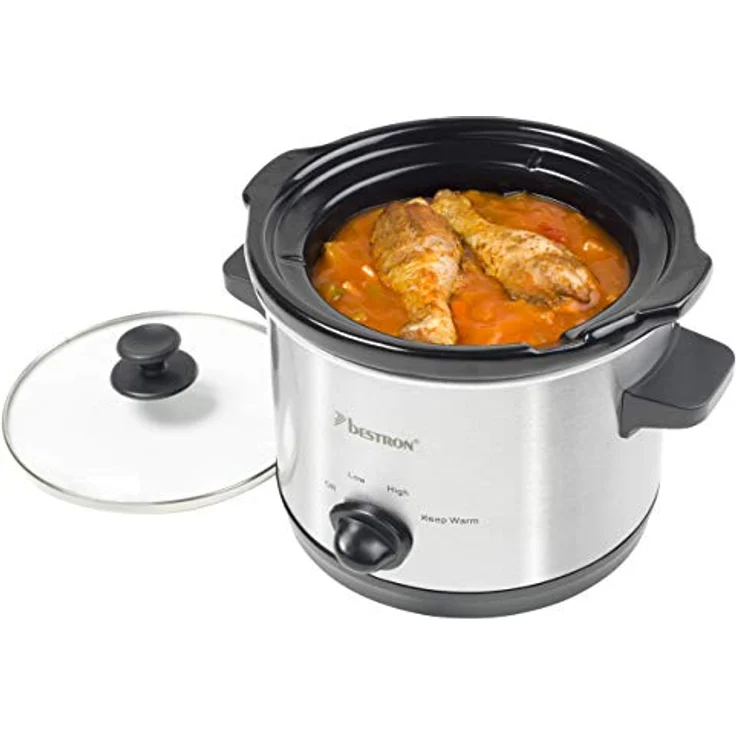 Bestron Dampfgarer, Mit Keramikpfanne und Glasdeckel, 1,5 Liter, 120 Watt, Edelstahl – Bild 5