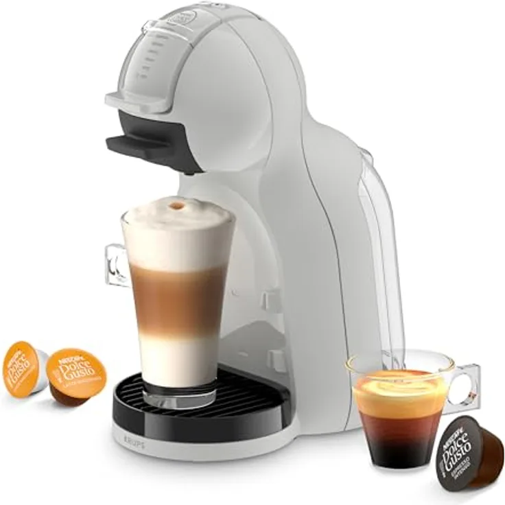 KRUPS NESCAFÉ Dolce Gusto Mini Me 2, Kaffeekapselmaschine mit einstellbarer Temperatur und Menge, über 45 Getränke, kompakt, Arctic Grey, KP143GF0.26