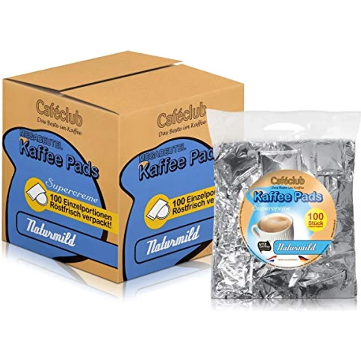 Cafeclub Kaffee-Pads Supercreme Mild - 100Stk einzeln verpackt, Pad für zb Senseo – Bild 3