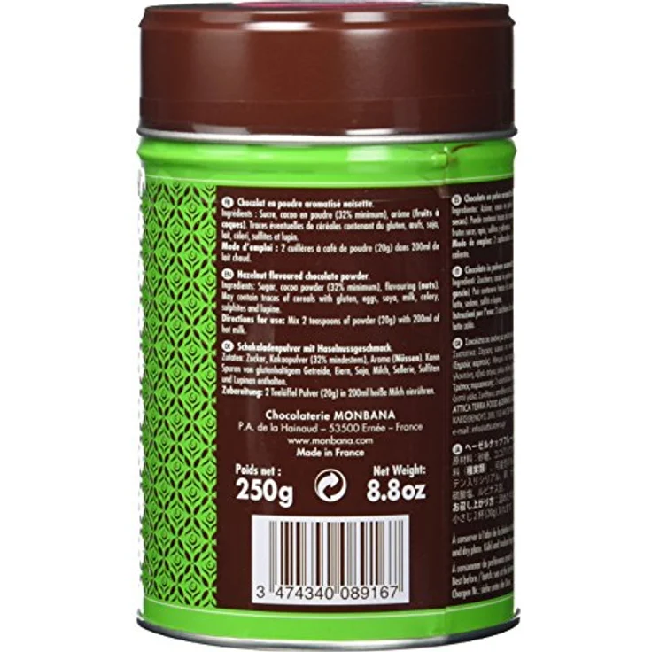 Chocolaterie Monbana Trinkschokolade Noisette, 250g – Bild 4