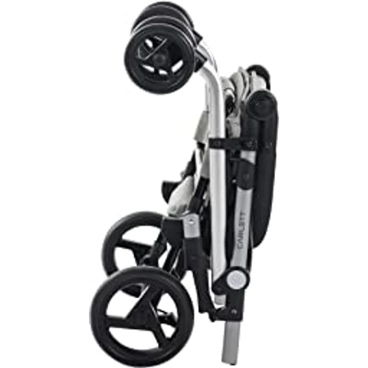 Carlett Einkaufstrolley mit 4 Rädern | Lett470 CLASSIC family | Zusammenklappbarer Einkaufswagen mit großer Tasche 32kg, 64L Einkaufstasche, 10,5L Thermotasche und Rückfach, Grau – Bild 5
