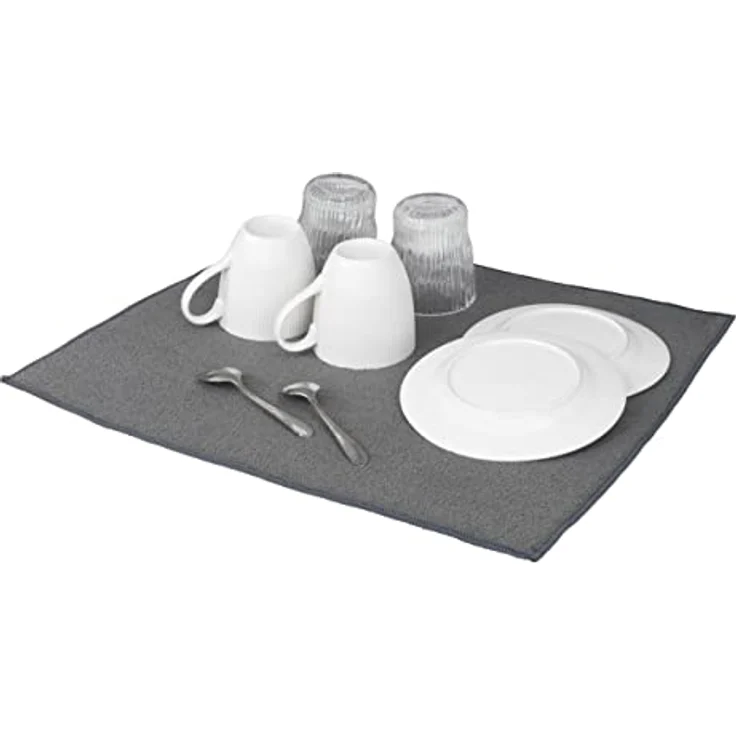 Wenko Mikrofaser Abtropfmatte Miko 47x40cm grau – Bild 6
