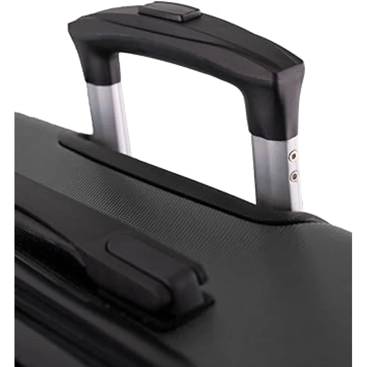 Nowi Bergamo 4 Rollen Kofferset 2-teilig, Schwarz, (96 l, XL) - Robustes ABS-Material, Kreuzpackgurt, Wäschefach, Teleskopgriff – Bild 4