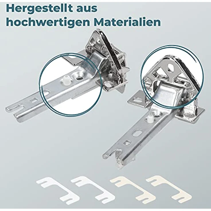 Kenekos - Türscharnier 2er Set kompatibel mit Kühlschrank Bosch/Siemens 268698/00268698, Neff, Constructa, Balay, Whirlpool 481241718776, Bauknecht, Küppersbusch 420189, Miele 2285121 – Bild 4