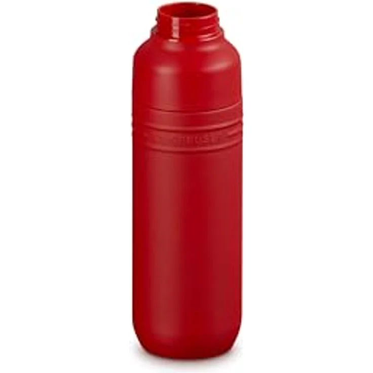 Le Creuset On The Go Thermoskanne, Edelstahl, 500 ml, rot, doppelwandige Vakuumisolierung, hält Getränke bis zu 12 Stunden heiß und 24 Stunden kalt – Bild 3