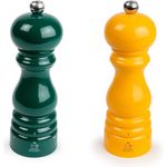 PEUGEOT ParisRama Set, Salz-/Pfeffermühle 22cm in Waldgrün und Safrangelb, manuell mit Mahlgradeinstellung