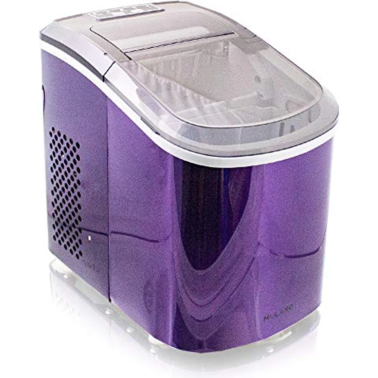 Mulano Eiswürfelmaschine Edelstahl Eiswürfelbereiter Ice Maker Icemaker (Violett) – Bild 2